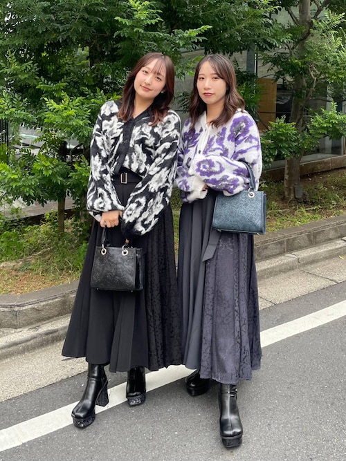 【未使用】HARE　アシメジャガードプリーツスカート SETUP対応】アシメジャガードプリーツスカート(HARE)（スカート