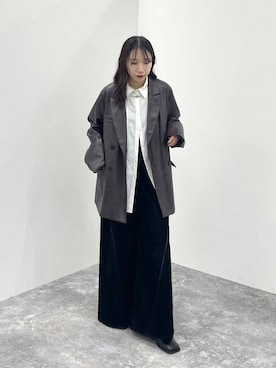 「HARE（ハレ）のアイテム（テーラードジャケット）」を使った、REIAさん（レディース・153cm）の秋コーディネート