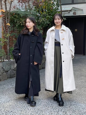 「HARE（ハレ）のアイテム（ジャケット/アウター）」を使った、REIAさん（レディース・153cm）の冬コーディネート