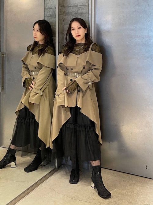 HARE / オフショルトレンチワンピース HARE(ハレ) | ⠀ 【NEW ARRIVAL】 __ ⁡ オフショルトレンチワンピース