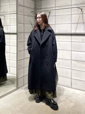 「アイテム（チェスターコート）」を使った、REIAさん（レディース・153cm・20代）の冬コーディネート