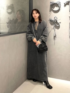 「アイテム（ワンピース/ドレス）」を使った、REIAさん（レディース・153cm・20代）の秋コーディネート