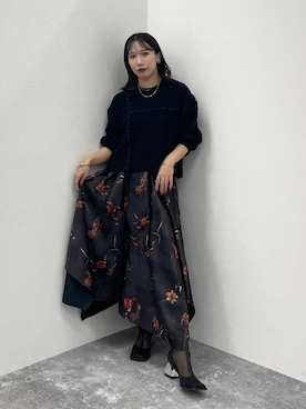 「アイテム（バングル/リストバンド）」を使った、REIAさん（レディース・153cm・20代）の秋コーディネート