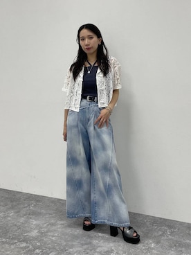 「HARE（ハレ）のアイテム（トップス）」を使った、REIAさん（レディース・153cm）の春コーディネート