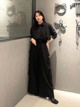 「HARE（ハレ）のアシメプリーツシャツ(HARE)（シャツ/ブラウス）」を使った、REIAさん（レディース・153cm）の秋コーディネート