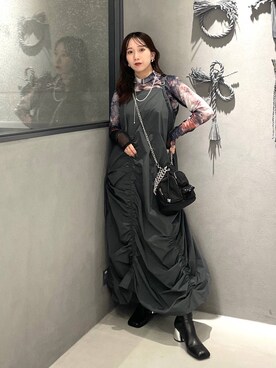 「アイテム（ワンピース/ドレス）」を使った、REIAさん（レディース・153cm・20代）の秋コーディネート