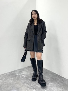 「アイテム（テーラードジャケット）」を使った、REIAさん（レディース・153cm・20代）の秋コーディネート