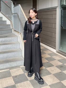 「アイテム（ワンピース/ドレス）」を使った、REIAさん（レディース・153cm・20代）の秋コーディネート