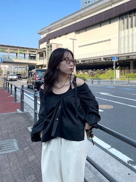 「bijorie（ビジュリィ）の【bijorie】カップ付きバッククロスキャミ／NEW BASIC 25SS（インナーウェア/肌着）」を使った、REIAさん（レディース・153cm・20代）の夏コーディネート