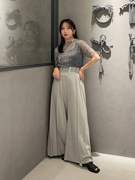 「HARE（ハレ）のロングラリエットネックレス(HARE)（ネックレス）」を使った、REIAさん（レディース・153cm）の夏コーディネート