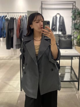 「アイテム（トレンチコート）」を使った、REIAさん（レディース・153cm・20代）の夏コーディネート