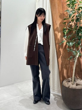 「HELEN MOORE（ヘレンムーア）のアイテム」を使った、おののさん（レディース・165cm）の秋コーディネート