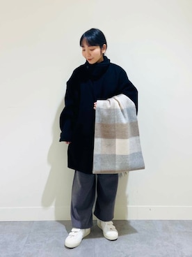 「かぐれ（カグレ）のウールスタンドショートコート（その他アウター）」を使った、たなか☀︎さん（レディース・145cm）の秋コーディネート