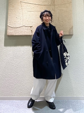 「アイテム（ハンチング/ベレー帽）」を使った、たなか☀︎さん（レディース・145cm）の秋コーディネート