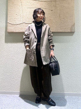 「アイテム（ローファー）」を使った、たなか☀︎さん（レディース・145cm）の秋コーディネート