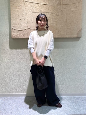 「かぐれ（カグレ）のアイテム（Tシャツ/カットソー）」を使った、たなか☀︎さん（レディース・145cm）の秋コーディネート