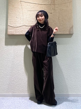 「アイテム（ハンチング/ベレー帽）」を使った、たなか☀︎さん（レディース・145cm）の秋コーディネート