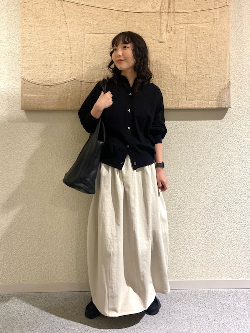 かぐれ 2025年モデル コットンコクーンスカート 黒 綿100% ロング かぐれ コットンコクーンスカート かぐれ 2025年モデル コットン