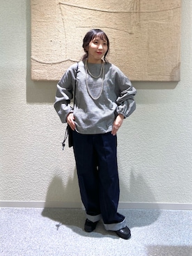 「かぐれ（カグレ）のアイテム（デニムパンツ）」を使った、たなか☀︎さん（レディース・145cm）の秋コーディネート