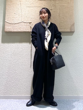 「アイテム（バンダナ/スカーフ）」を使った、たなか☀︎さん（レディース・145cm）の秋コーディネート