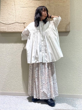 「ブラウスが主役の春コーデ」｜たなか☀︎さん（レディース・145cm）の春コーディネート