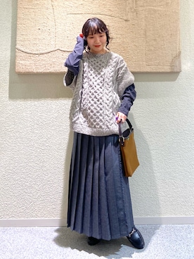 「アイテム（スカート）」を使った、たなか☀︎さん（レディース・145cm）の秋コーディネート