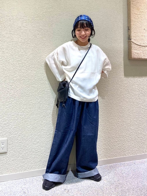 ライトデニムイージーパンツ