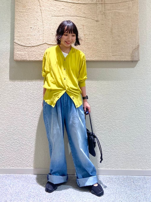 フェードデニムイージーパンツ