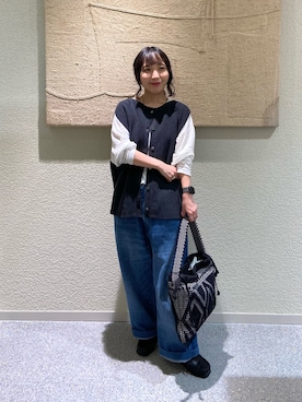 「かぐれ（カグレ）のアイテム（Tシャツ/カットソー）」を使った、たなか☀︎さん（レディース・145cm）の秋コーディネート