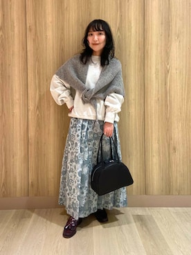 「アイテム（マフラー）」を使った、たなか☀︎さん（レディース・145cm）の冬コーディネート