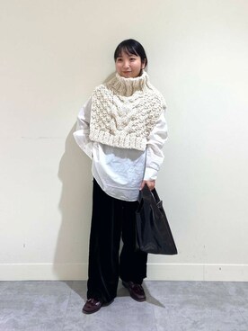 「アイテム（ネックウォーマー/スヌード）」を使った、たなか☀︎さん（レディース・145cm）の秋コーディネート