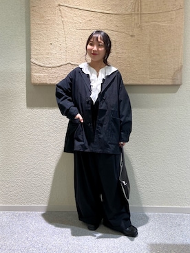 「アイテム（オールインワン・サロペット、ブラック系）」を使った、たなか☀︎さん（レディース・145cm）の秋コーディネート