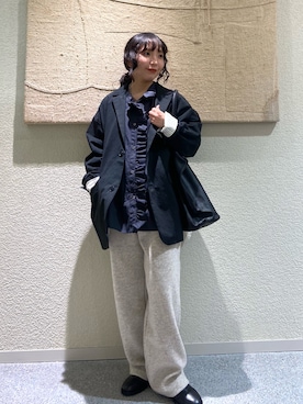 「アイテム（シャツ/ブラウス）」を使った、たなか☀︎さん（レディース・145cm）の秋コーディネート