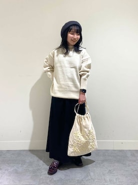 「アイテム（ハンチング/ベレー帽）」を使った、たなか☀︎さん（レディース・145cm）の冬コーディネート