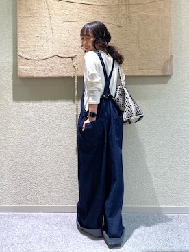 「アイテム（オールインワン・サロペット）」を使った、たなか☀︎さん（レディース・145cm）の夏コーディネート