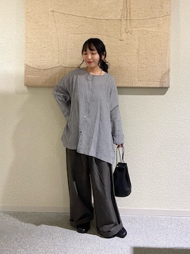 「かぐれ（カグレ）のコットンボイル2WAYワイドプルオーバー（シャツ/ブラウス、その他）」を使った、たなか☀︎さん（レディース・145cm）の夏コーディネート