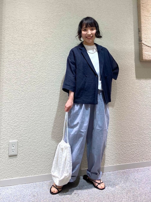 コットンレース巾着バッグ