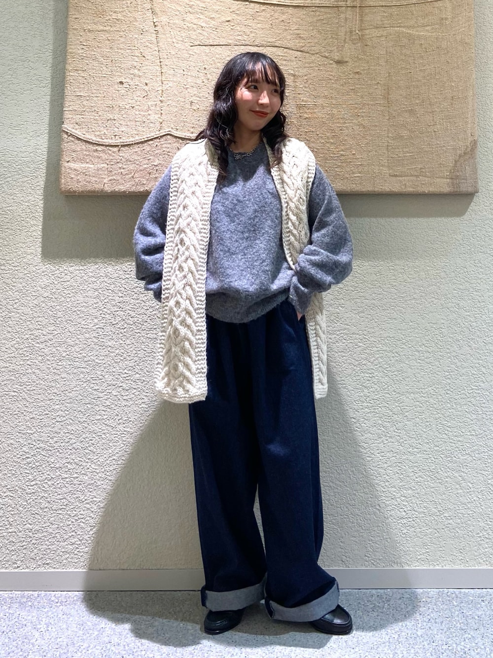 ペルーアランマフラーを使った人気ファッションコーディネート - WEAR