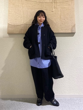 「イチ推しジャケットスタイル」｜「アイテム（トートバッグ）」を使った、たなか☀︎さん（レディース・145cm）の秋コーディネート