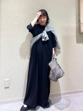 「かぐれ（カグレ）のバックタックワイドシャツ（シャツ/ブラウス）」を使った、たなか☀︎さん（レディース・145cm）の夏コーディネート