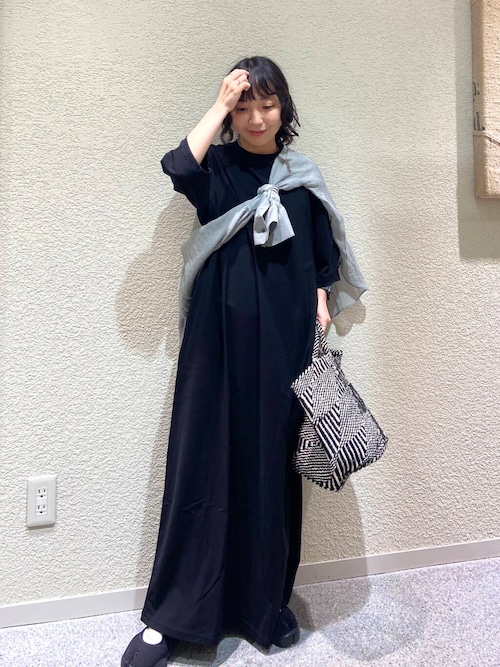 2サイズ展開』コクーンスリーブストレートワンピース
