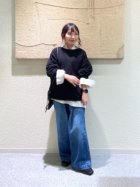 「かぐれ（カグレ）のアイテム（デニムパンツ）」を使った、たなか☀︎さん（レディース・145cm）の秋コーディネート