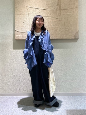 「リネン」｜たなか☀︎さん（レディース・145cm）の春コーディネート