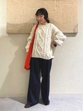 「アイテム（バッグ）」を使った、たなか☀︎さん（レディース・145cm）の秋コーディネート