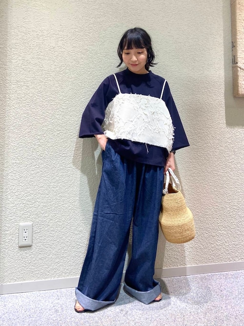 ライトデニムイージーパンツ