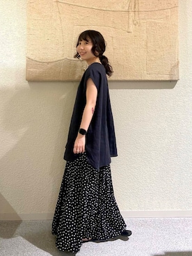 「アイテム（Tシャツ/カットソー）」を使った、たなか☀︎さん（レディース・145cm）の夏コーディネート