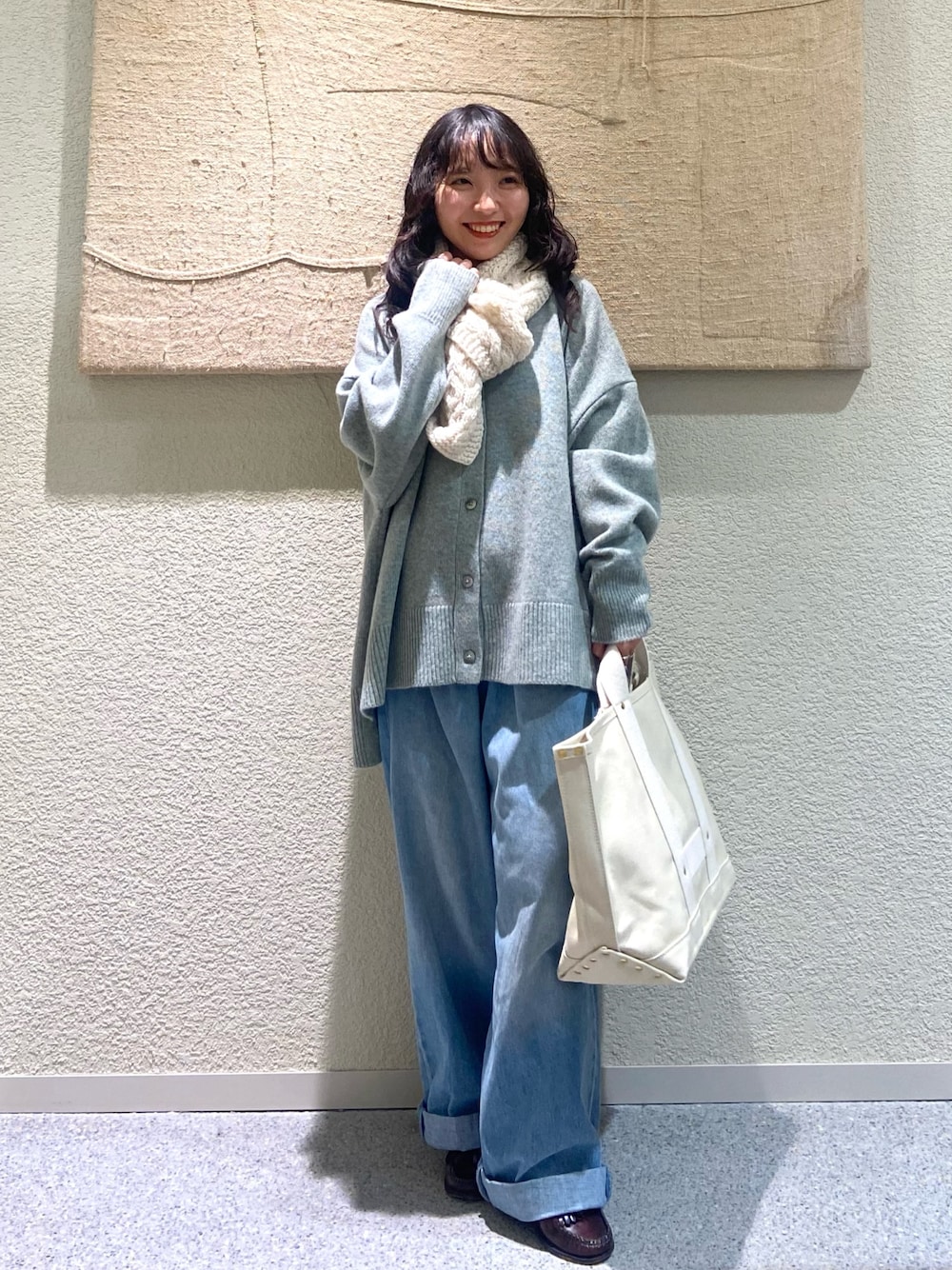 ペルーアランマフラーを使った人気ファッションコーディネート - WEAR
