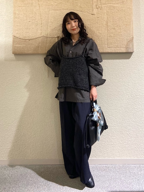 アルパカウールブークレニットキャミソール（ニット/セーター）｜か