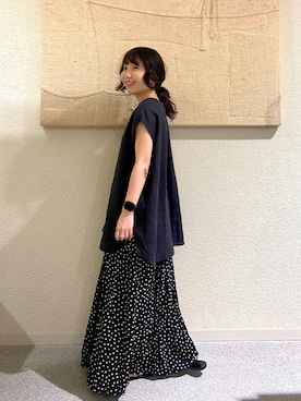 「アイテム（Tシャツ/カットソー）」を使った、たなか☀︎さん（レディース・145cm）の夏コーディネート