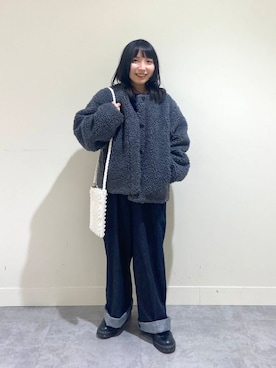 「アイテム（サロペット/オーバーオール）」を使った、たなか☀︎さん（レディース・145cm）の冬コーディネート